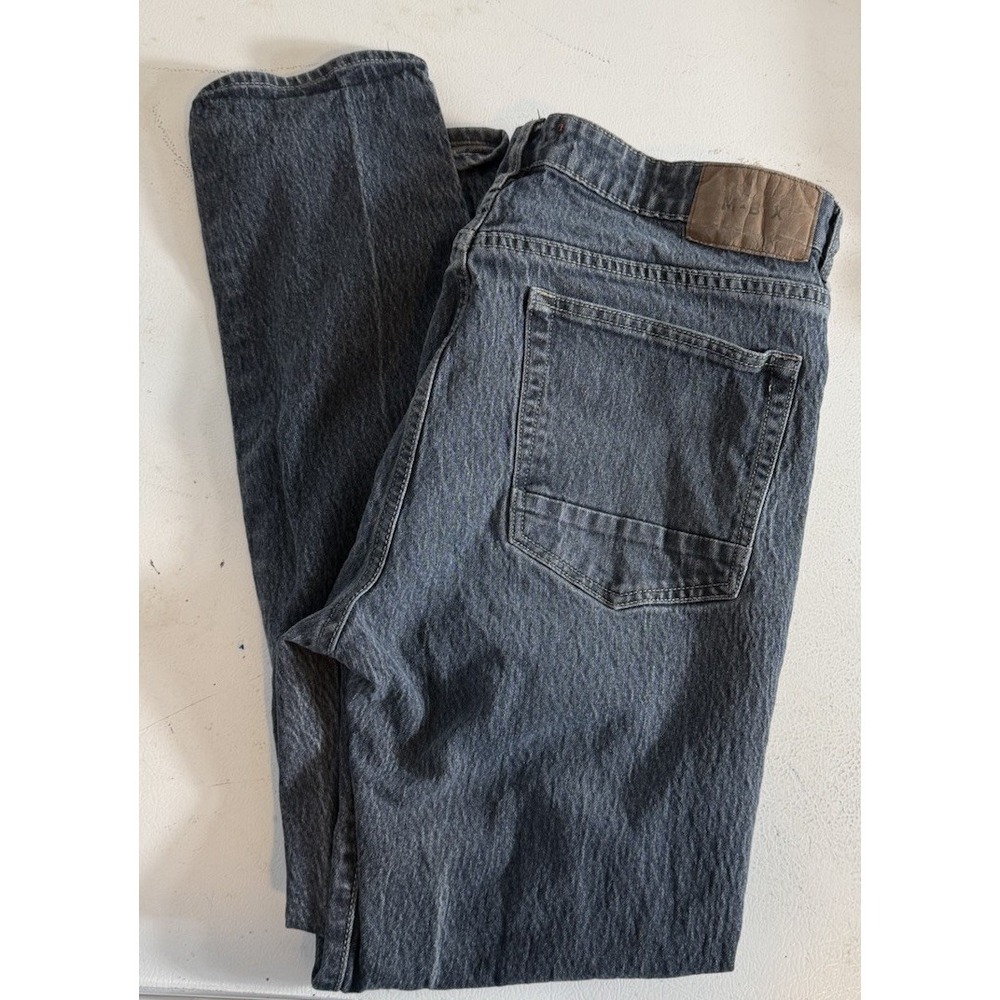 MBX sz 36x32 Men's Slim Fit Stretch Dark Blue Jeans-Cotton/Poly Blend‎